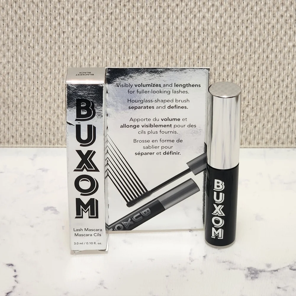 Buxom Lash Mascara Blackest Black Travel Size .10 Oz